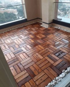 تایل 30*30 چوب ترمو برای کف